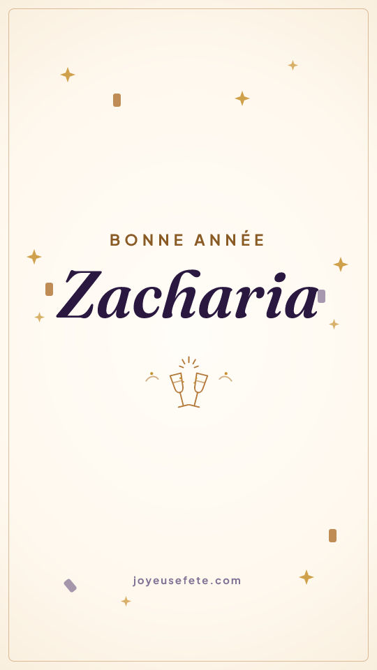 Image « Bonne année Zacharia » au format story