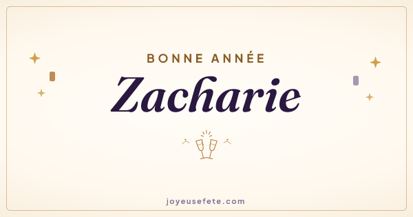 Image « Bonne année Zacharie » au format large