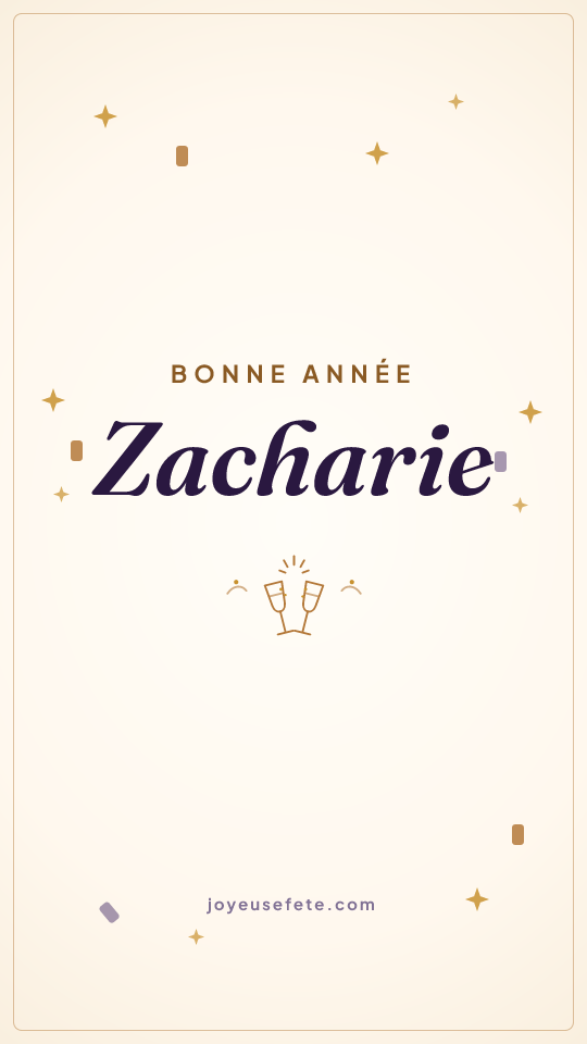 Image « Bonne année Zacharie » au format story