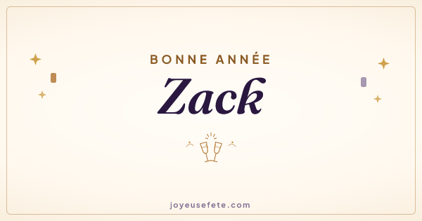 Image « Bonne année Zack » au format large