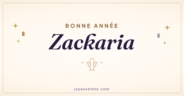 Image « Bonne année Zackaria » au format large