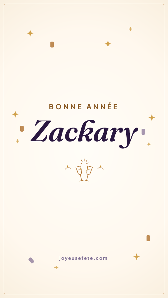 Image « Bonne année Zackary » au format story