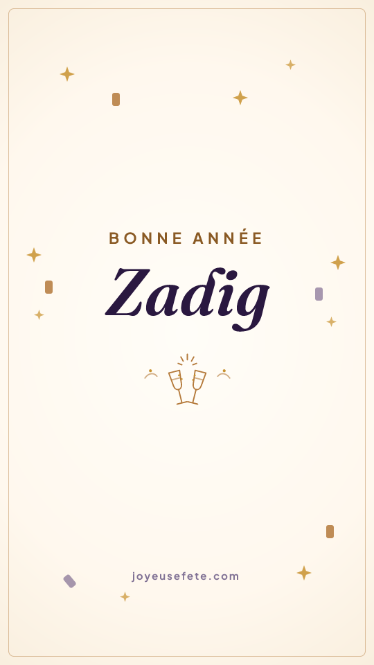 Image « Bonne année Zadig » au format story