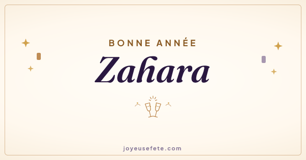 Image « Bonne année Zahara » au format large