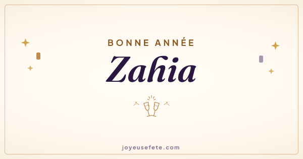 Image « Bonne année Zahia » au format large