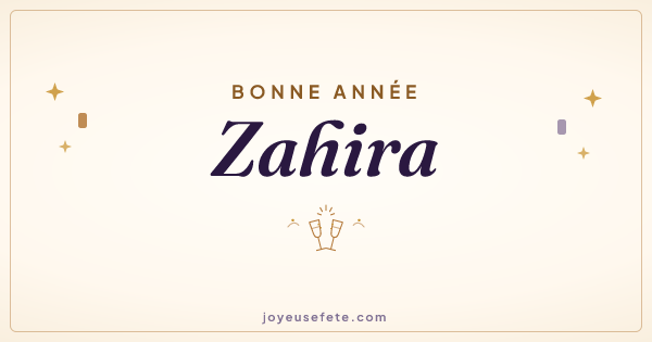 Image « Bonne année Zahira » au format large