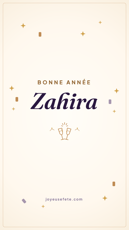 Image « Bonne année Zahira » au format story