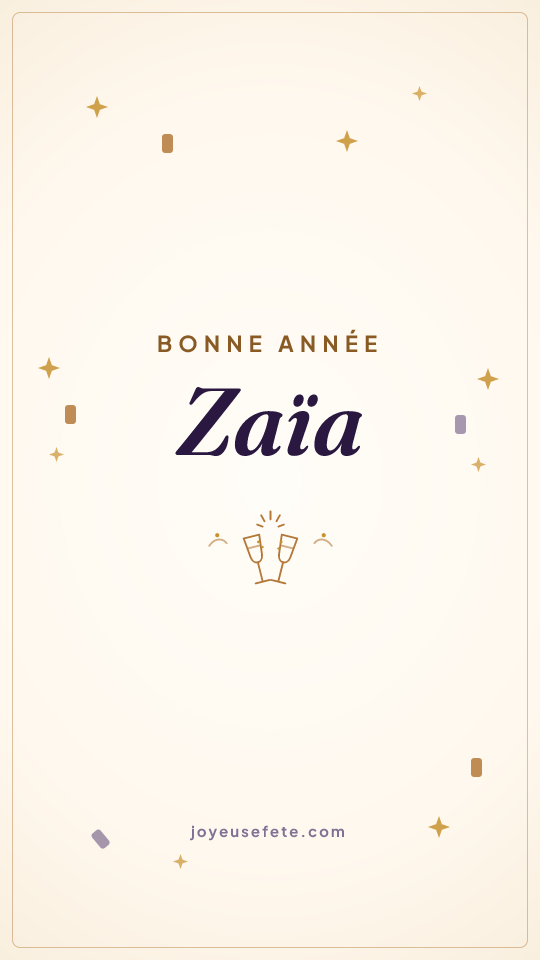 Image « Bonne année Zaïa » au format story