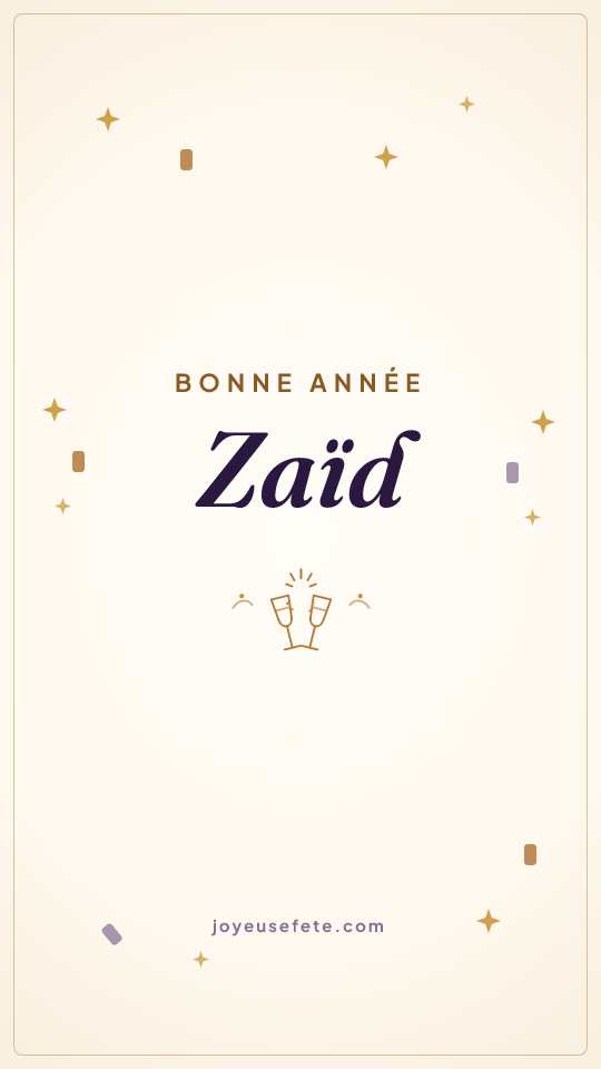 Image « Bonne année Zaïd » au format story