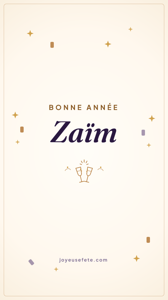 Image « Bonne année Zaïm » au format story
