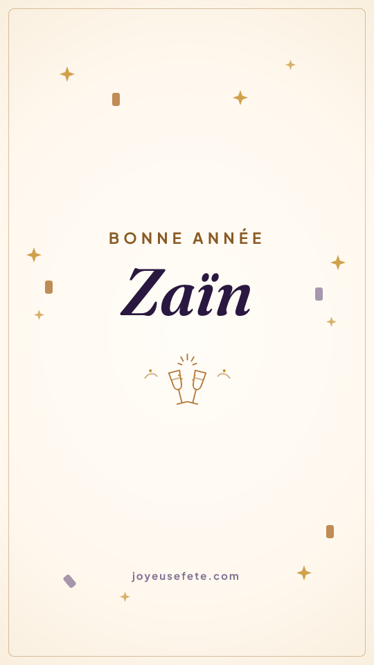Image « Bonne année Zaïn » au format story