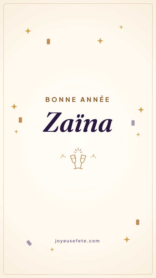 Image « Bonne année Zaïna » au format story