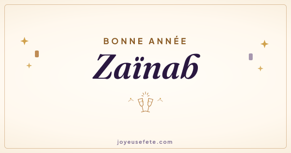 Image « Bonne année Zaïnab » au format large