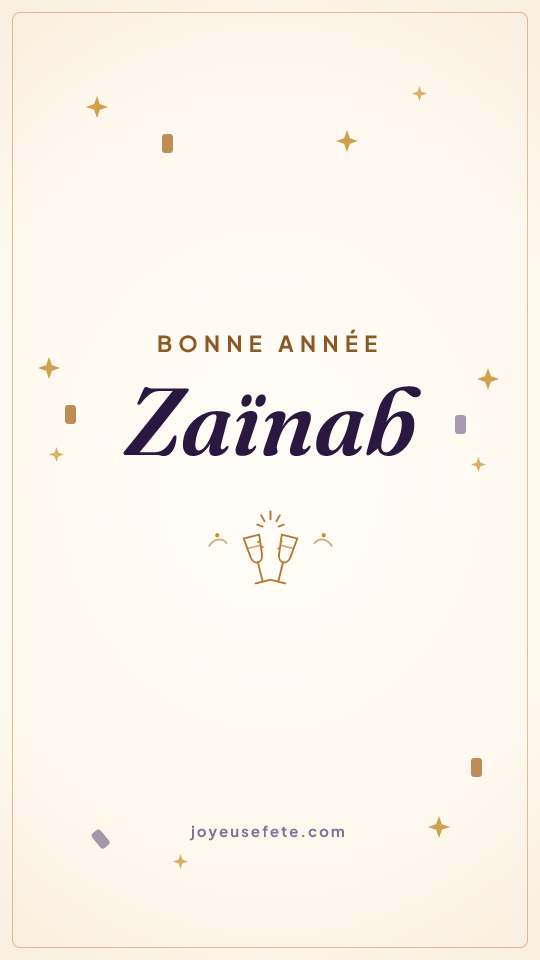 Image « Bonne année Zaïnab » au format story