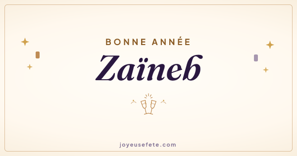 Image « Bonne année Zaïneb » au format large
