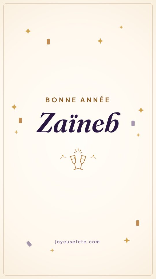 Image « Bonne année Zaïneb » au format story