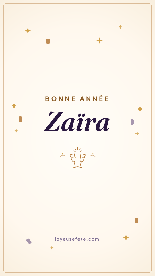 Image « Bonne année Zaïra » au format story