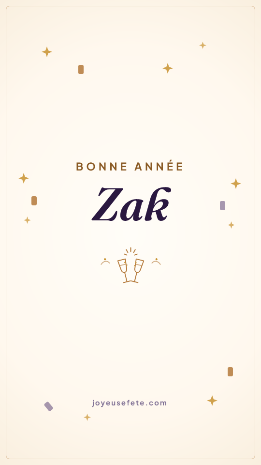 Image « Bonne année Zak » au format story