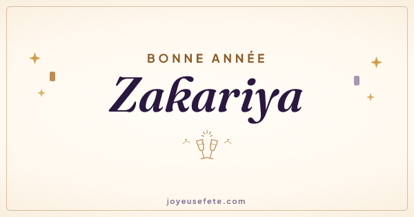 Image « Bonne année Zakariya » au format large