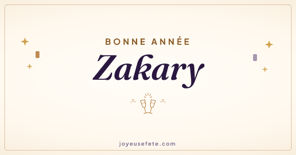Image « Bonne année Zakary » au format large