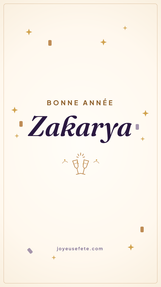 Image « Bonne année Zakarya » au format story