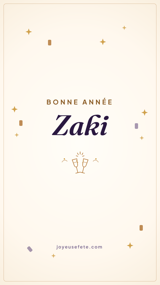 Image « Bonne année Zaki » au format story