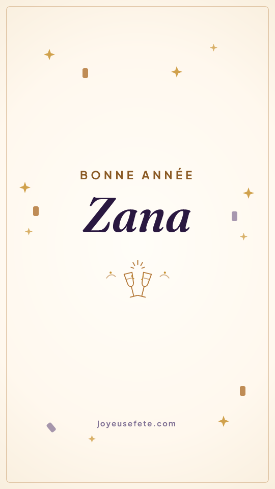 Image « Bonne année Zana » au format story