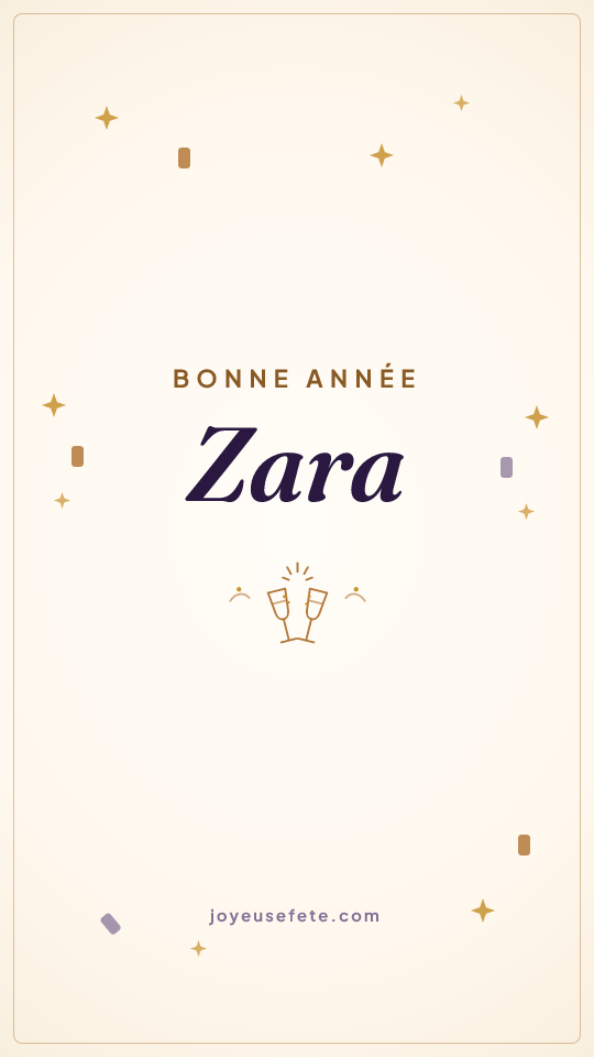 Image « Bonne année Zara » au format story