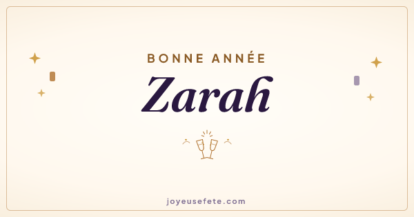 Image « Bonne année Zarah » au format large