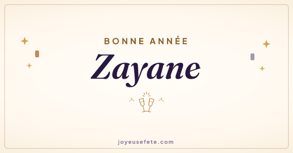 Image « Bonne année Zayane » au format large