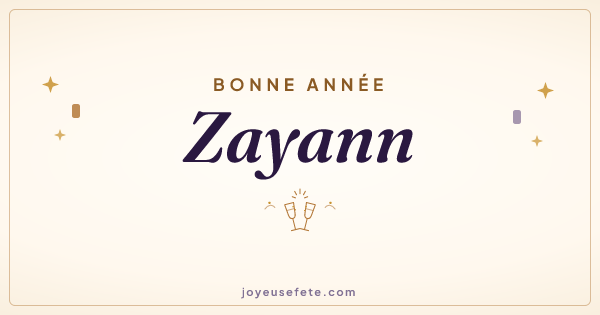 Image « Bonne année Zayann » au format large