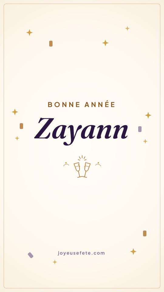 Image « Bonne année Zayann » au format story