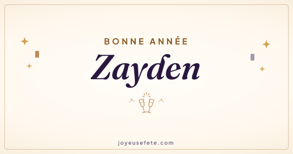 Image « Bonne année Zayden » au format large