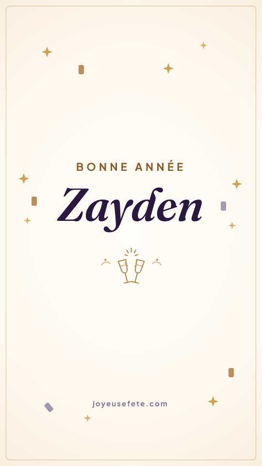 Image « Bonne année Zayden » au format story