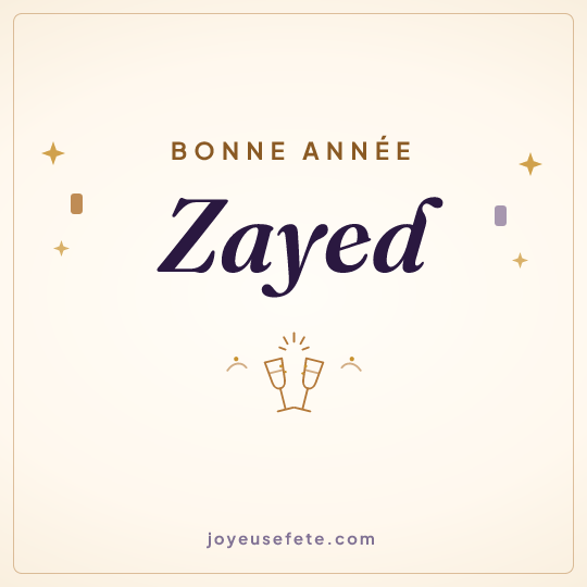 Image carrée « Bonne année Zayed » pour WhatsApp