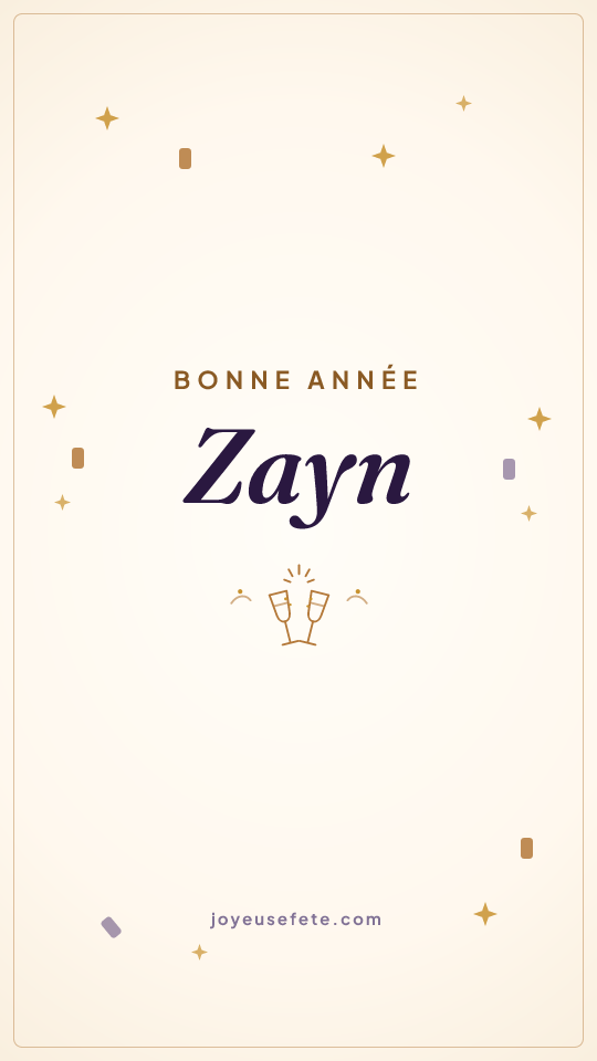 Image « Bonne année Zayn » au format story