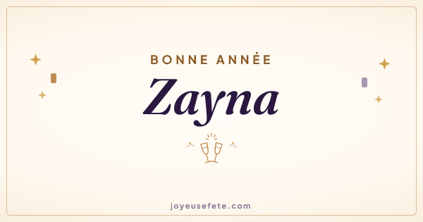 Image « Bonne année Zayna » au format large