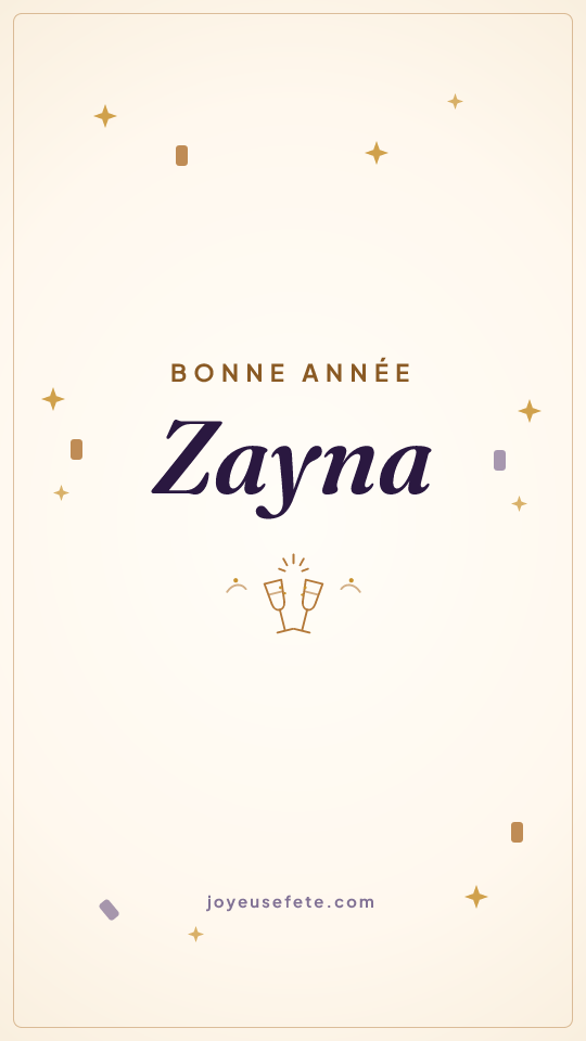 Image « Bonne année Zayna » au format story