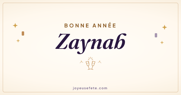 Image « Bonne année Zaynab » au format large