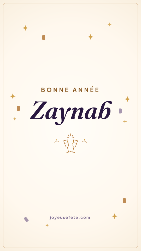 Image « Bonne année Zaynab » au format story