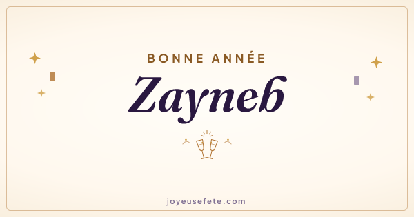 Image « Bonne année Zayneb » au format large