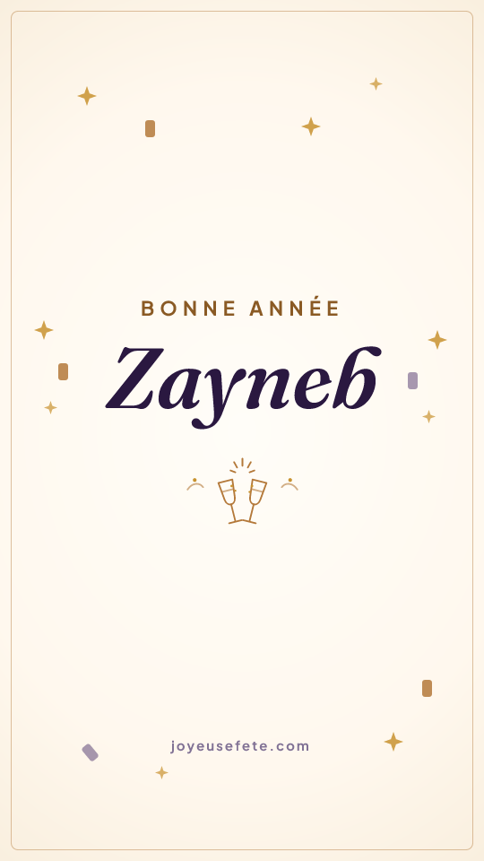 Image « Bonne année Zayneb » au format story