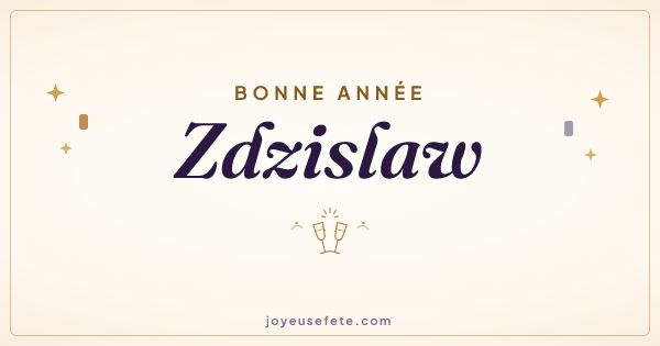 Image « Bonne année Zdzislaw » au format large