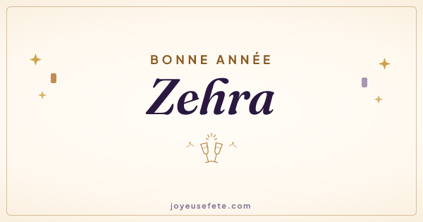 Image « Bonne année Zehra » au format large
