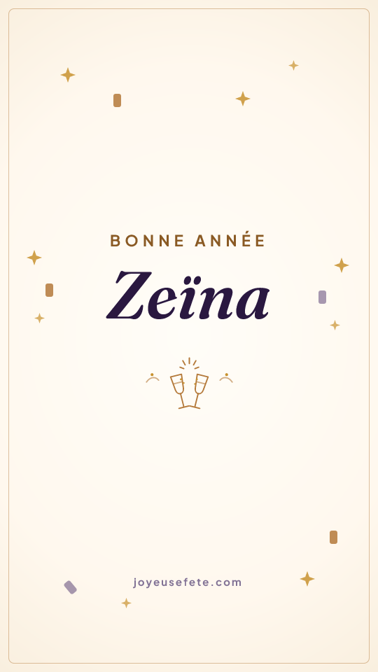 Image « Bonne année Zeïna » au format story