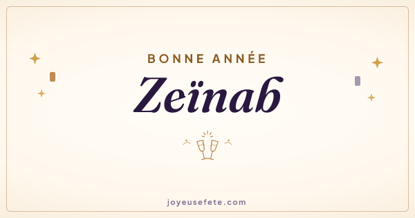 Image « Bonne année Zeïnab » au format large
