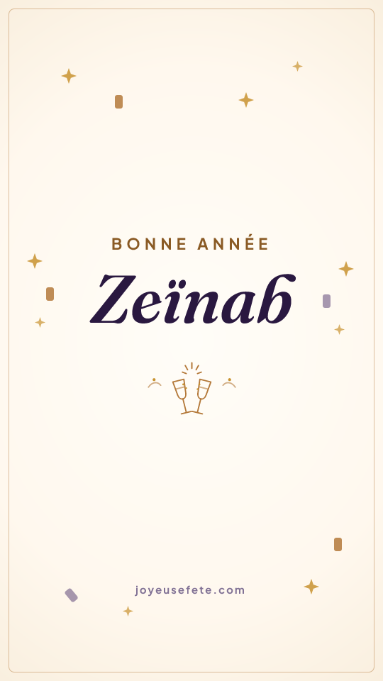 Image « Bonne année Zeïnab » au format story