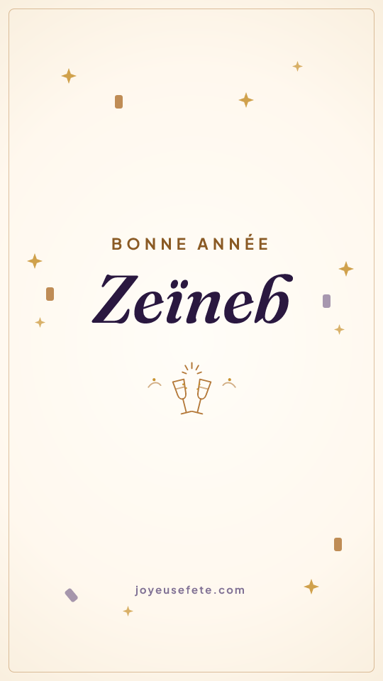Image « Bonne année Zeïneb » au format story
