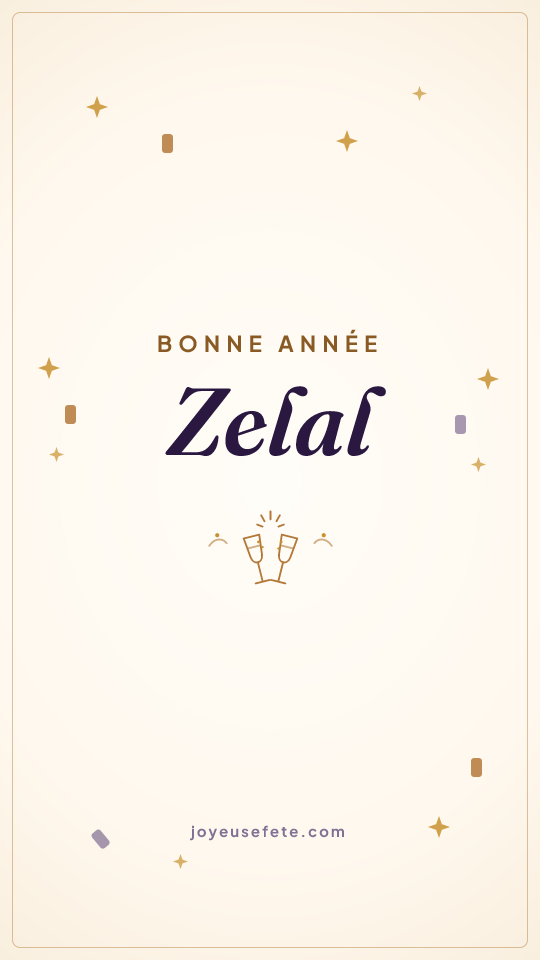 Image « Bonne année Zelal » au format story