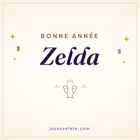 Image carrée « Bonne année Zelda » pour WhatsApp